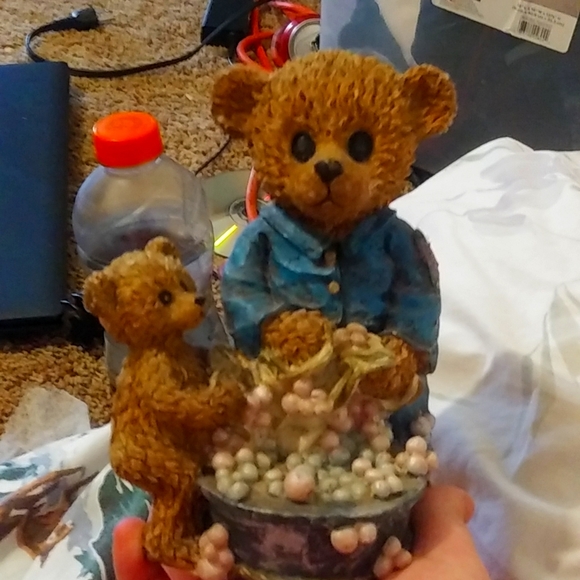 Glass daddy and baby bear - Picture 1 of 4